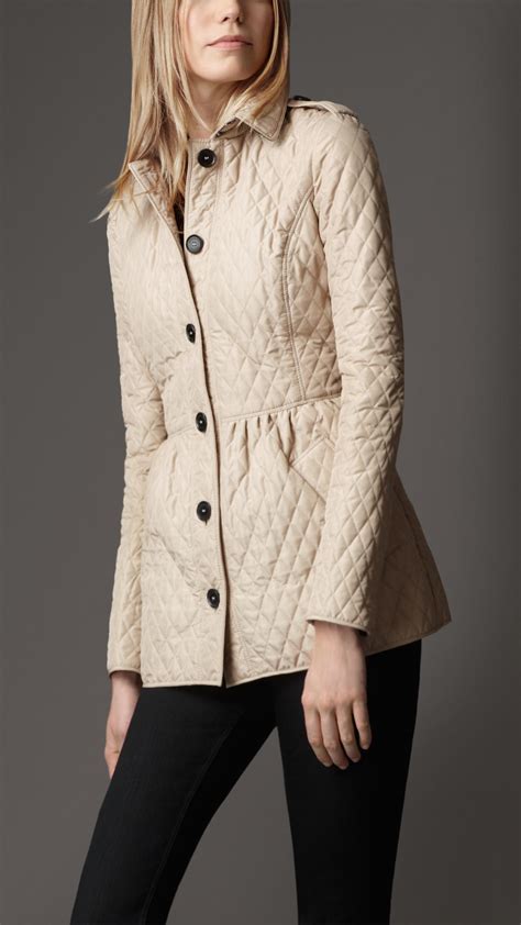 quilted peplum jacket burberry|Burberry cashmere jacket.